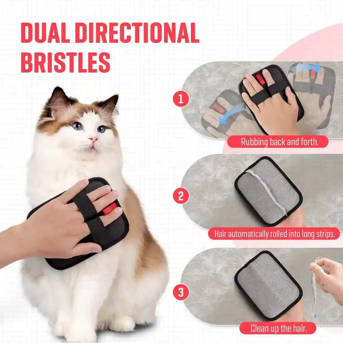 Pets Hair Removal Glove For Cats and Dogs