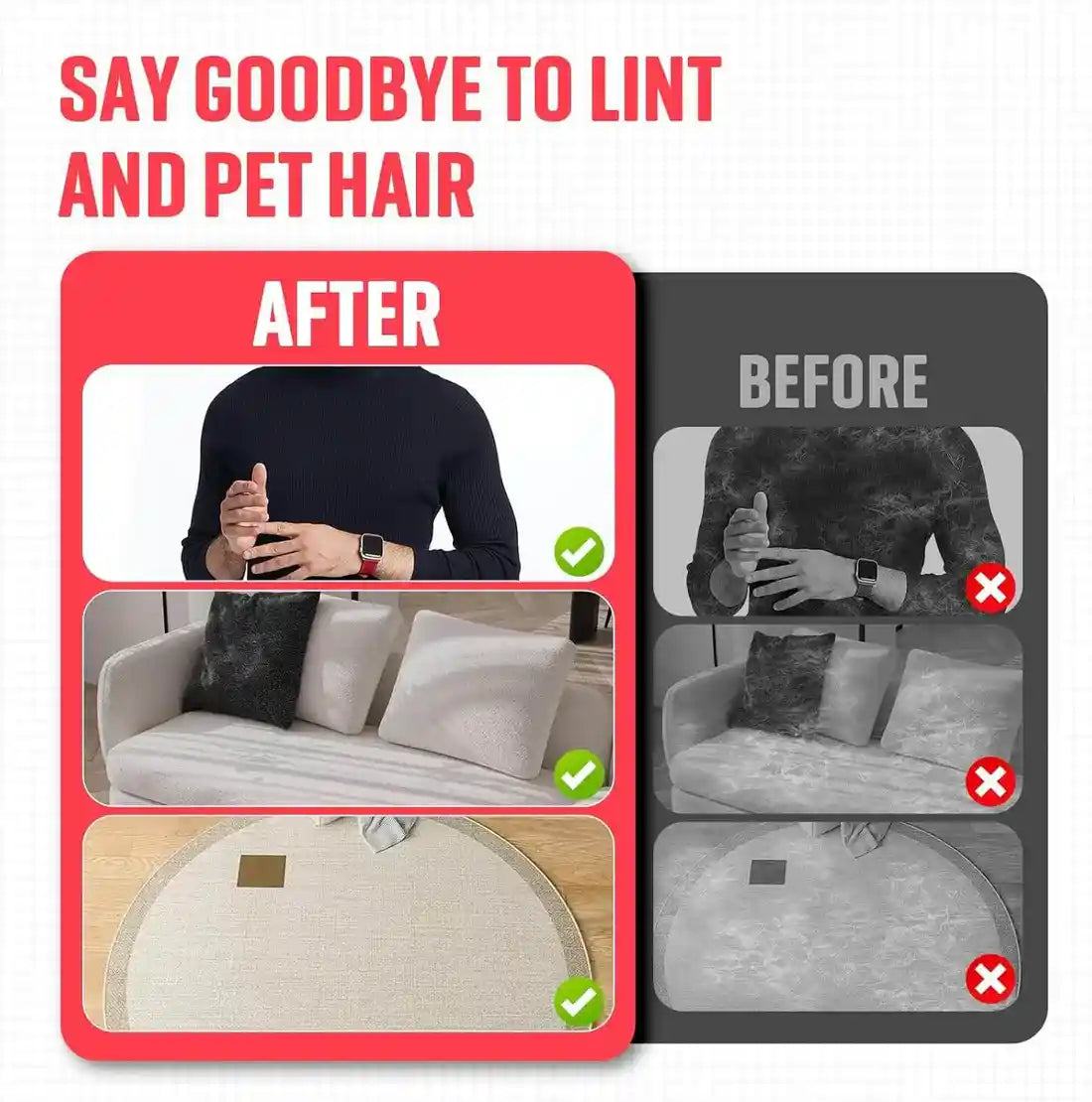 Pets Hair Removal Glove For Cats and Dogs
