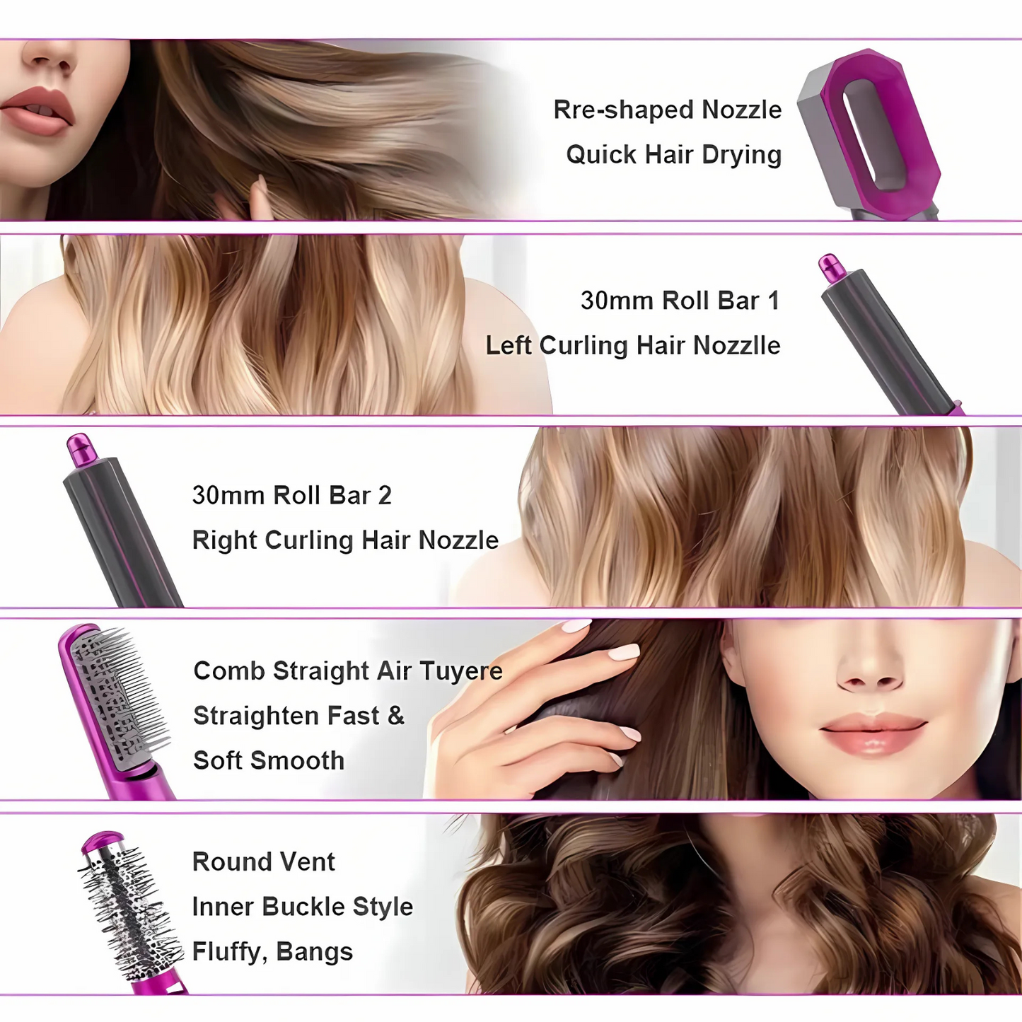 5 in 1 Airbrush Hair Styler Pro