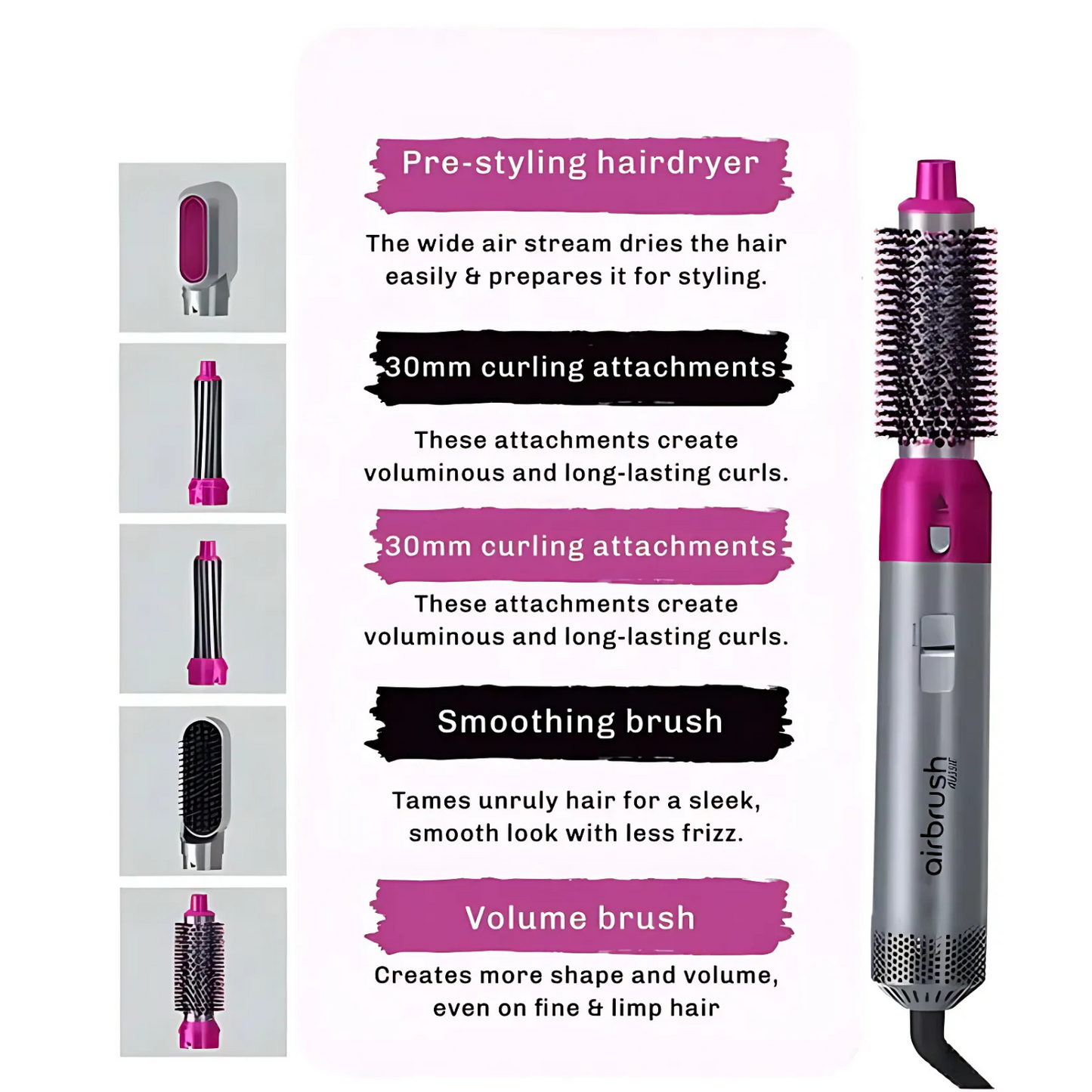 5 in 1 Airbrush Hair Styler Pro